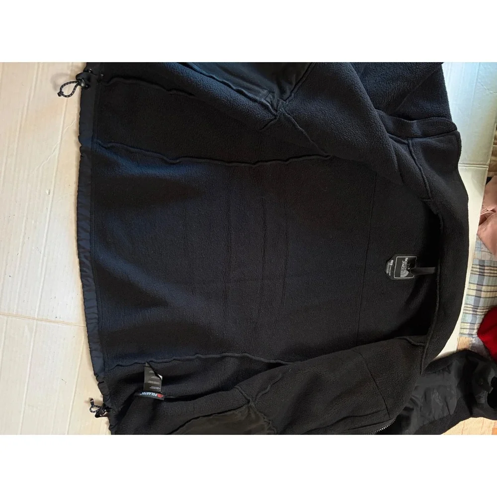 The North Face Denali Polartec Fleece Jacket Black Full Zip Mens Large